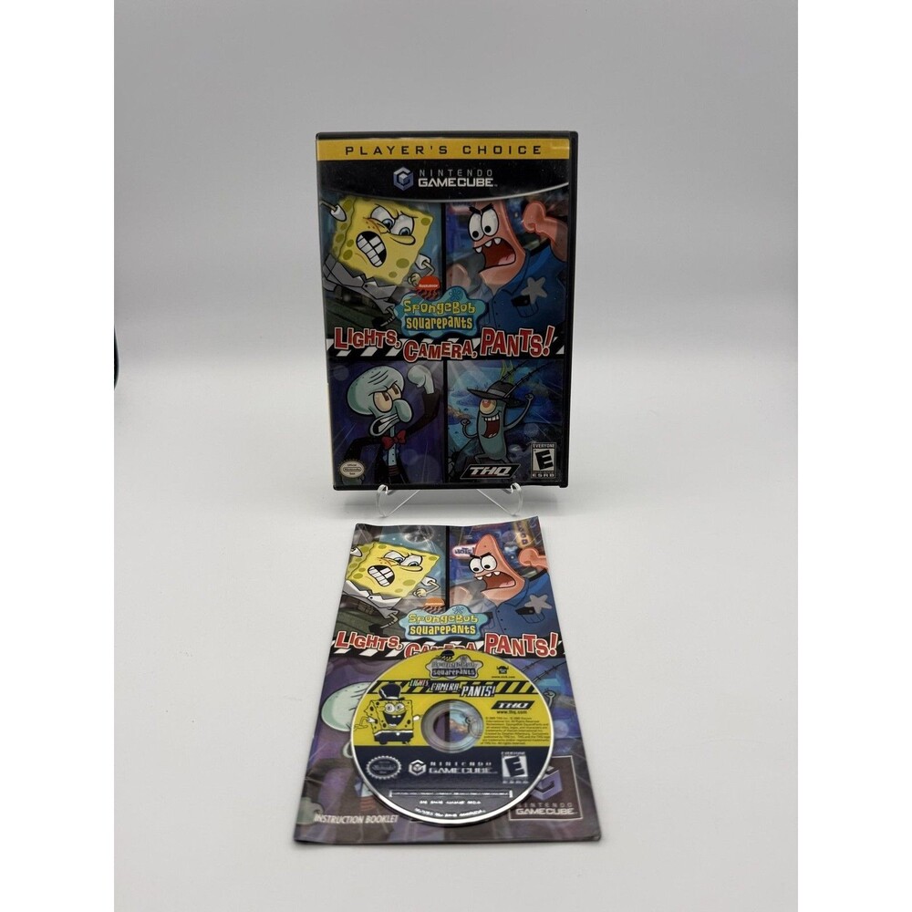 SpongeBob SquarePants Lights, Camera, Pants (Nintendo GameCube, 2005) CIB Tested